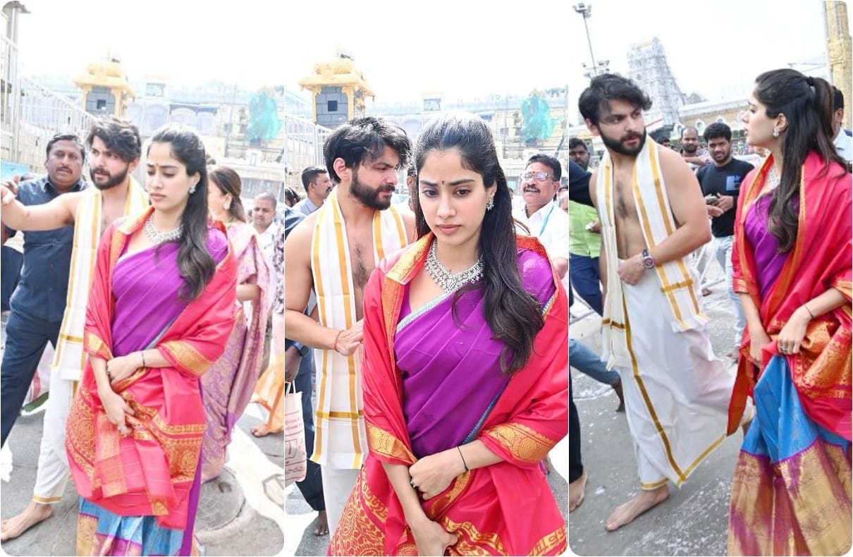 Janhvi Kapoor's Visit to Tirumala Temple with Shikhar Pahariya